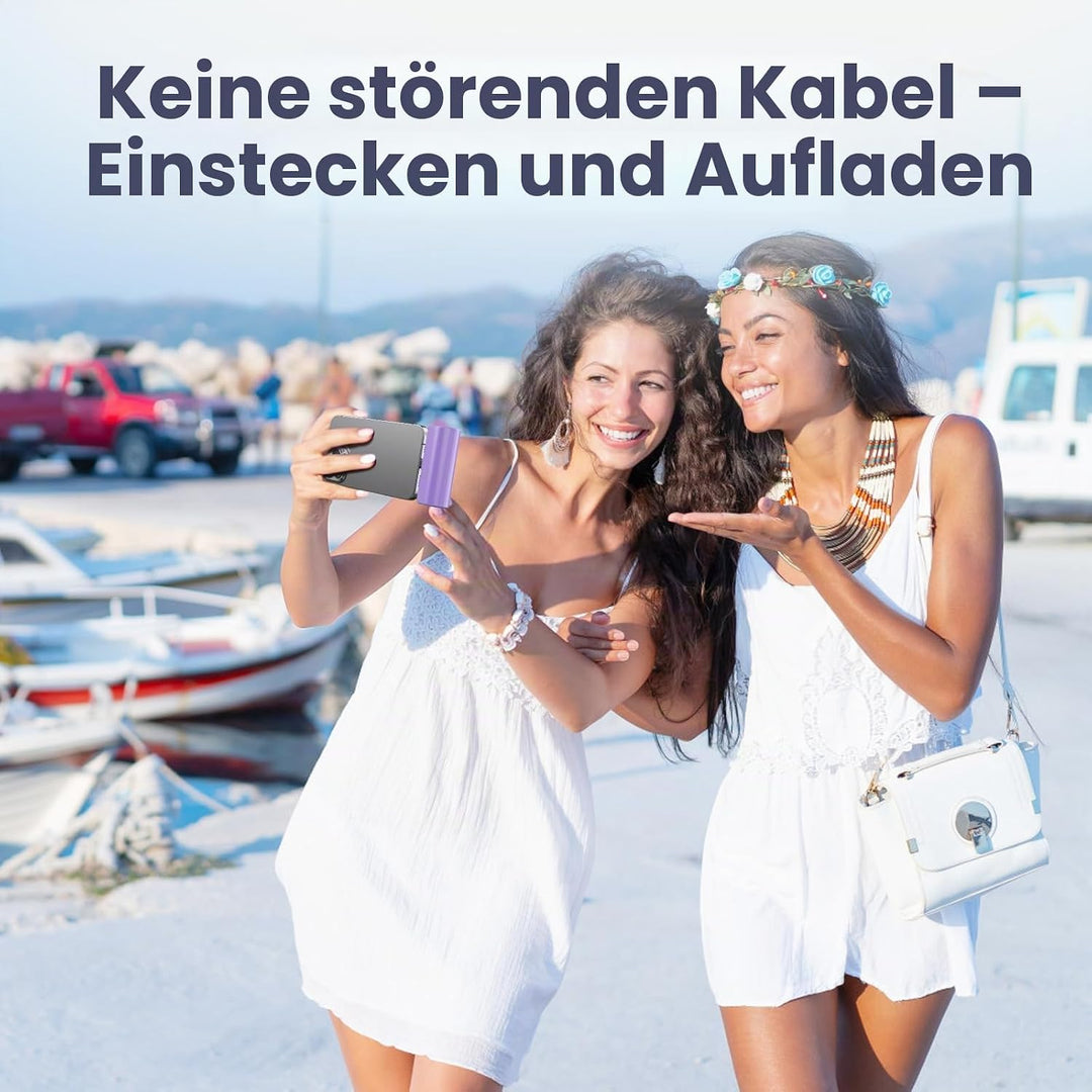 Mini Powerbank 5200mAh für iPhone, Klein Power Bank 20W PD 4.0A Schnellladefunktion Externer Akku, C