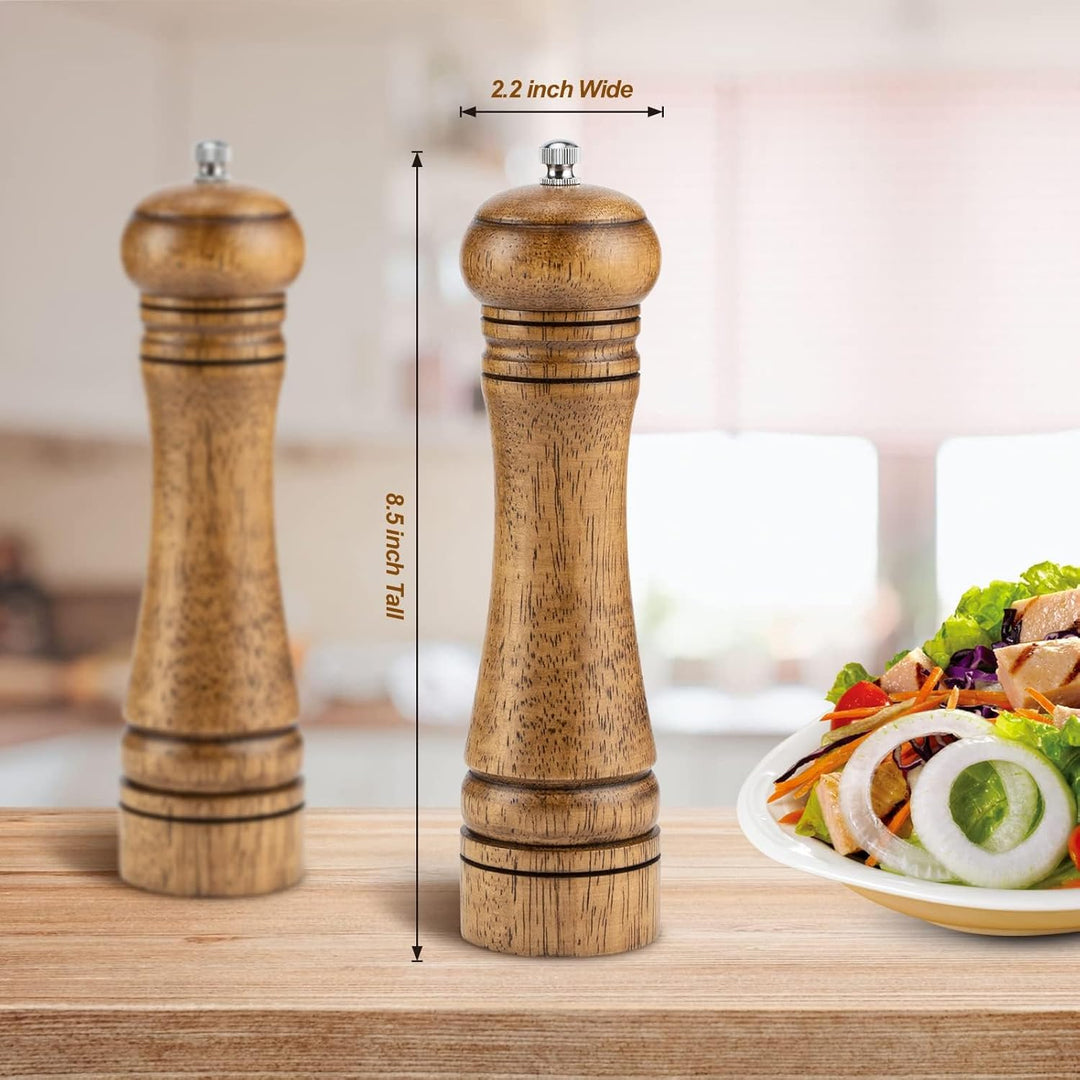 Pfeffermühle 5-In-1 Gewürzgläser Set, Mini Gewürzstreuer Gewürzmühle Salzmühlen Pfeffermühlen Set, S