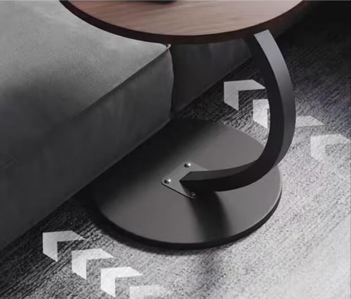 ZOYIZEN Beistelltisch Holz Weisser, Couchtisch Holz, Couchtisch Rund, Kleiner Beistelltisch C Form,