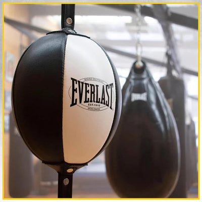 Everlast Unisex – Erwachsene 1910 Doule End Speed Bag Punching S Schwarz/Weiss, S Schwarz/Weiss