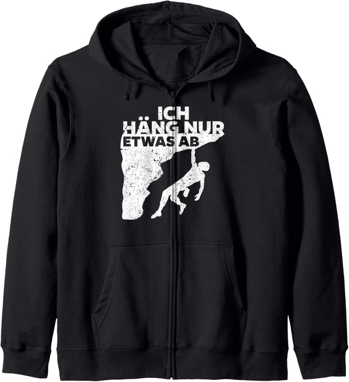 Bouldern Bouldersport Kletterwand Felsklettern Spruch Kapuzenjacke