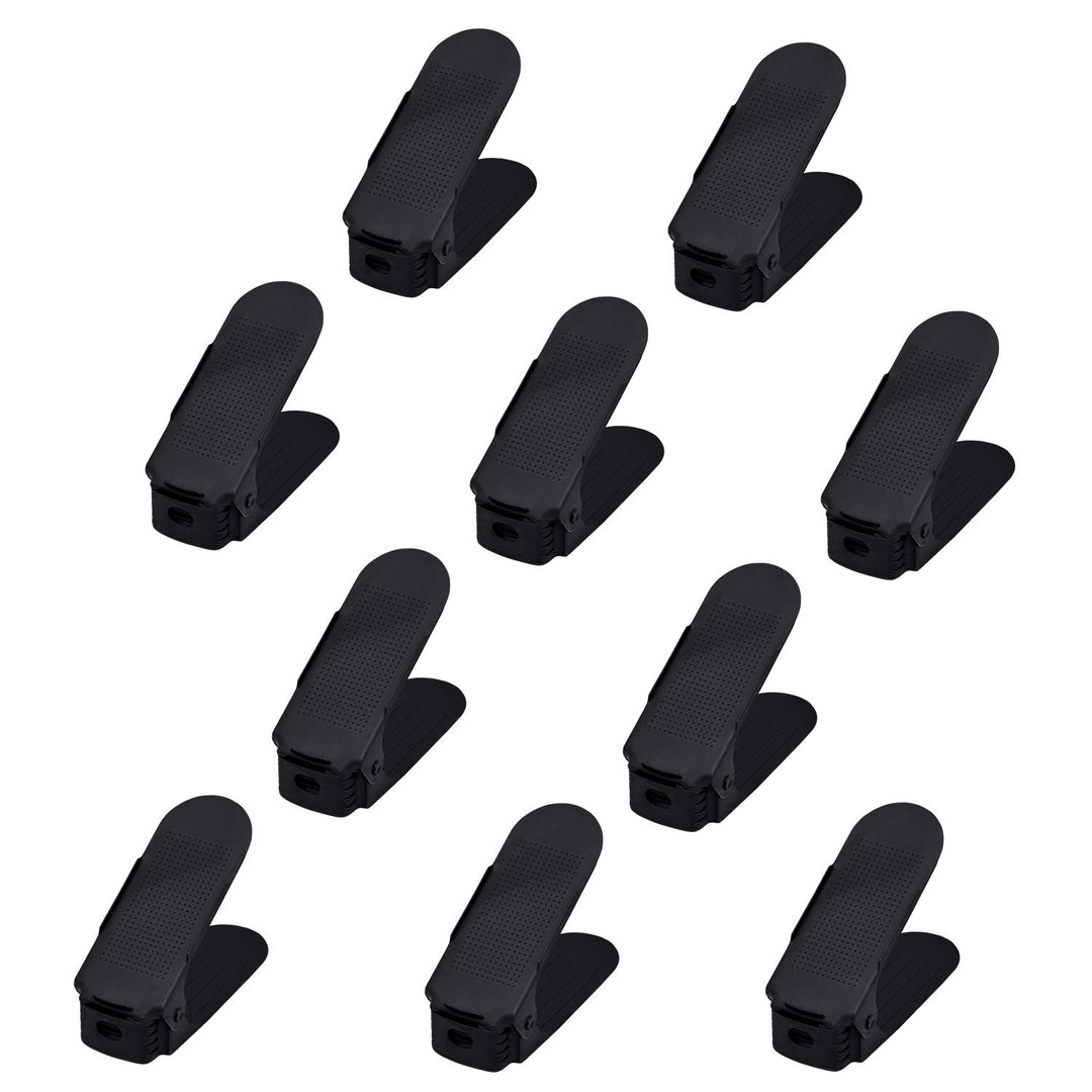 20 Stück Einstellbare Schuhregale,PP Doppelschicht Schuhe Organizer,rutschfest Schuhstapler,3 Höhenv