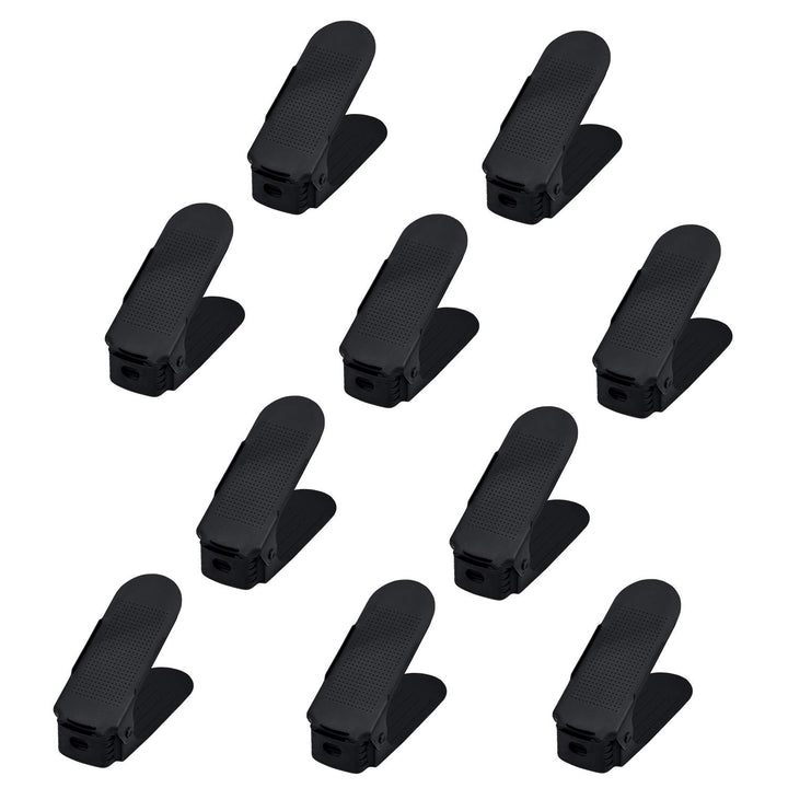 30 Stück Einstellbare Schuhregale,PP Doppelschicht Schuhe Organizer,rutschfest Schuhstapler,3 Höhenv