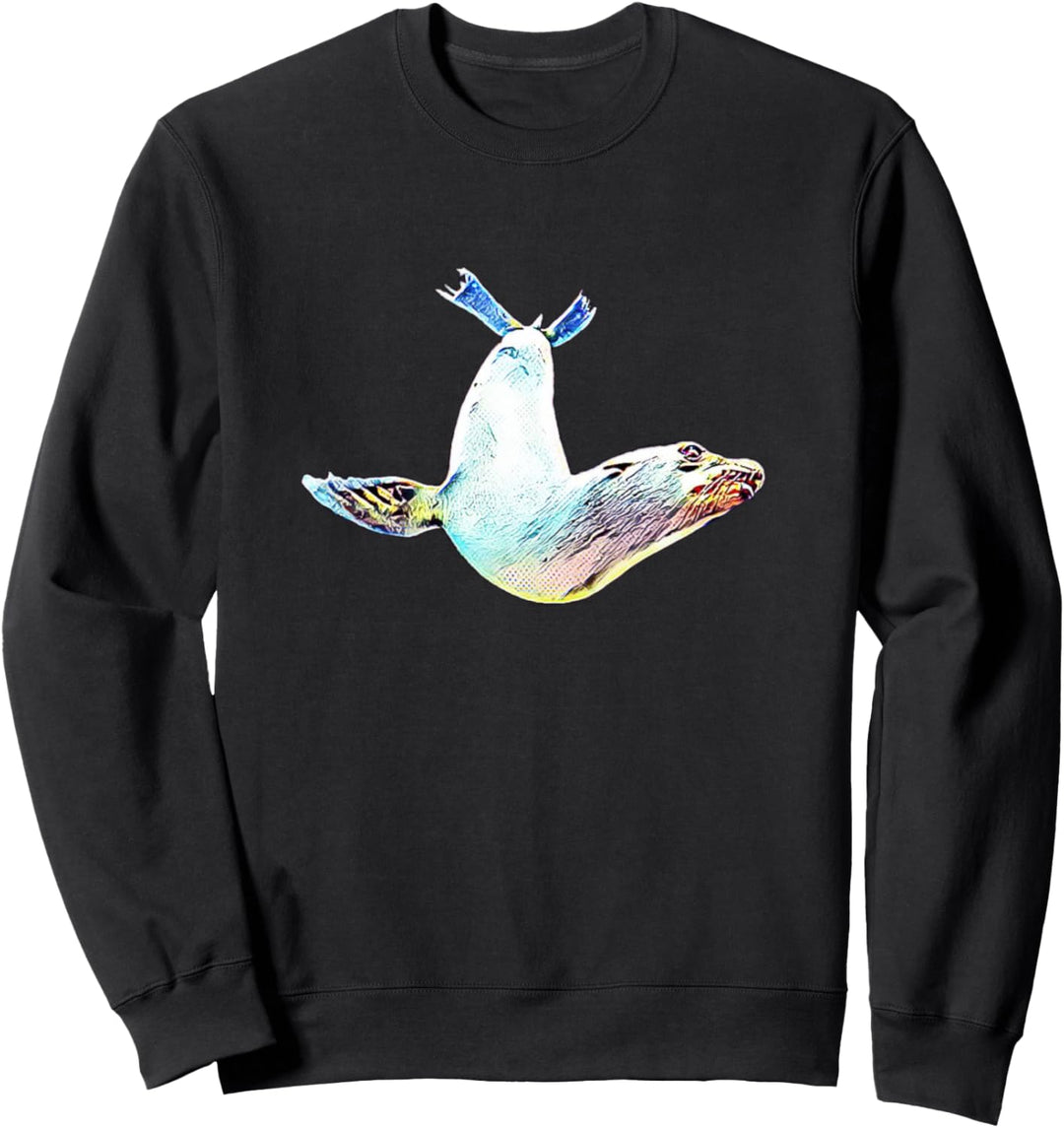 Seerobben Motiv Seehunde Seelöwen Tiermotiv Robbe Design Sweatshirt