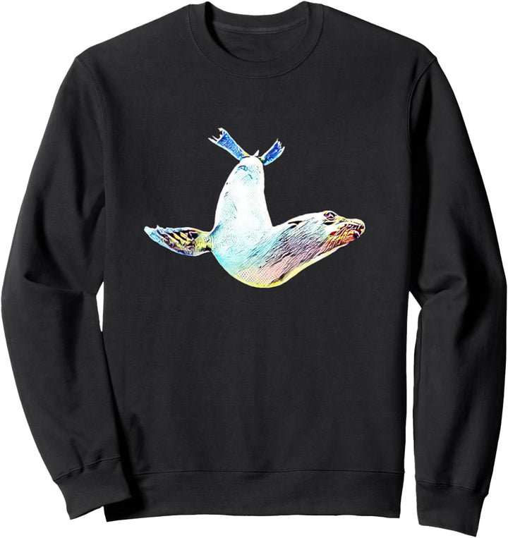 Seerobben Motiv Seehunde Seelöwen Tiermotiv Robbe Design Sweatshirt