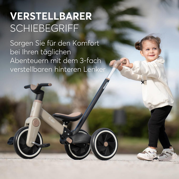 KikkaBoo Flash Dreirad Ab 2 Jahre, 5-in-1 Laufrad Und Dreirad, Umwandelbar Zum Laufrad Oder Fahrrad