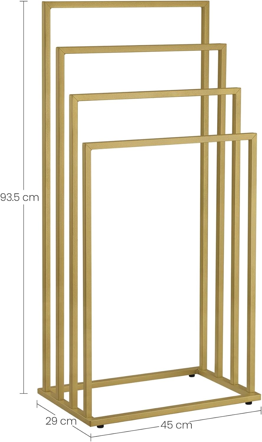 Handtuchständer Gold – 4‑stufiger Halter aus Metall – edles Design für Bad & Spa, Gold
