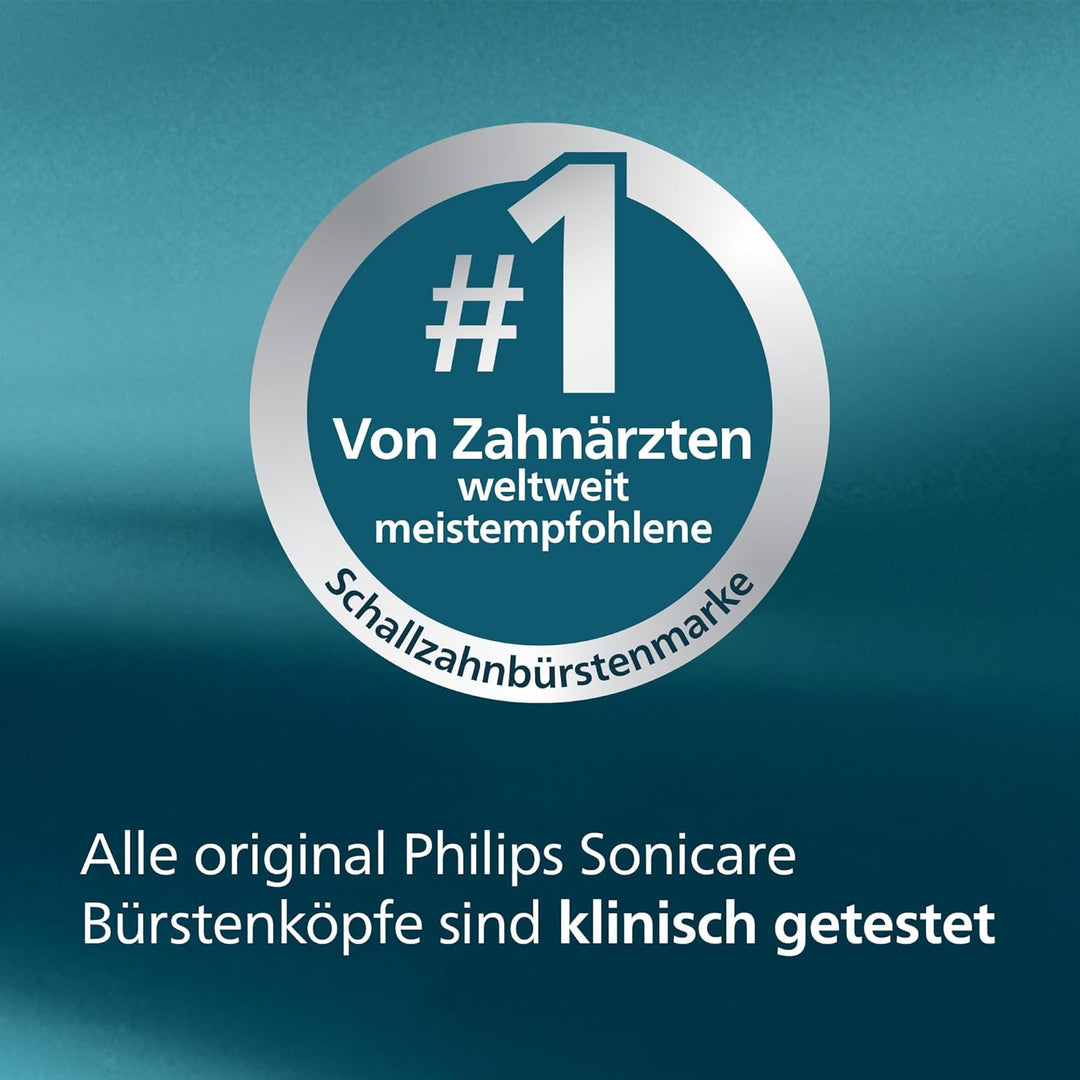 Philips Sonicare C3 Premium Plaque Defense, Original Ersatzbürstenköpfe, Schwarz, 4er-Pack, HX9044/8