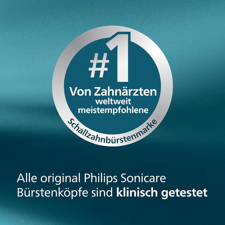 Philips Sonicare C3 Premium Plaque Defense, Original Ersatzbürstenköpfe, Schwarz, 4er-Pack, HX9044/8