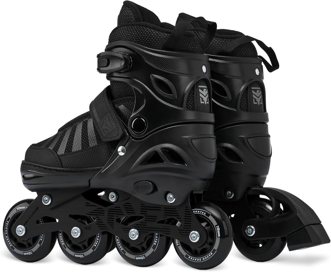 RAVEN Inline Skates Inliner für Kinder und Erwachsene OPTIONAL 2in1 mit Schlittschuhen verstellbar O
