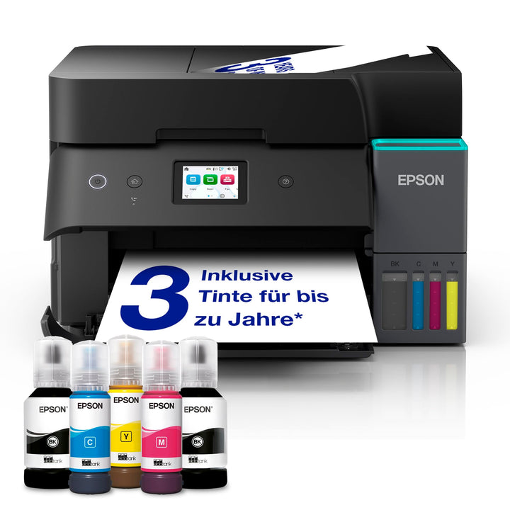 Epson EcoTank ET-4955 A4-Multifunktionsdrucker mit Wi-Fi & AirPrint Tintentank, automatischem Dokume