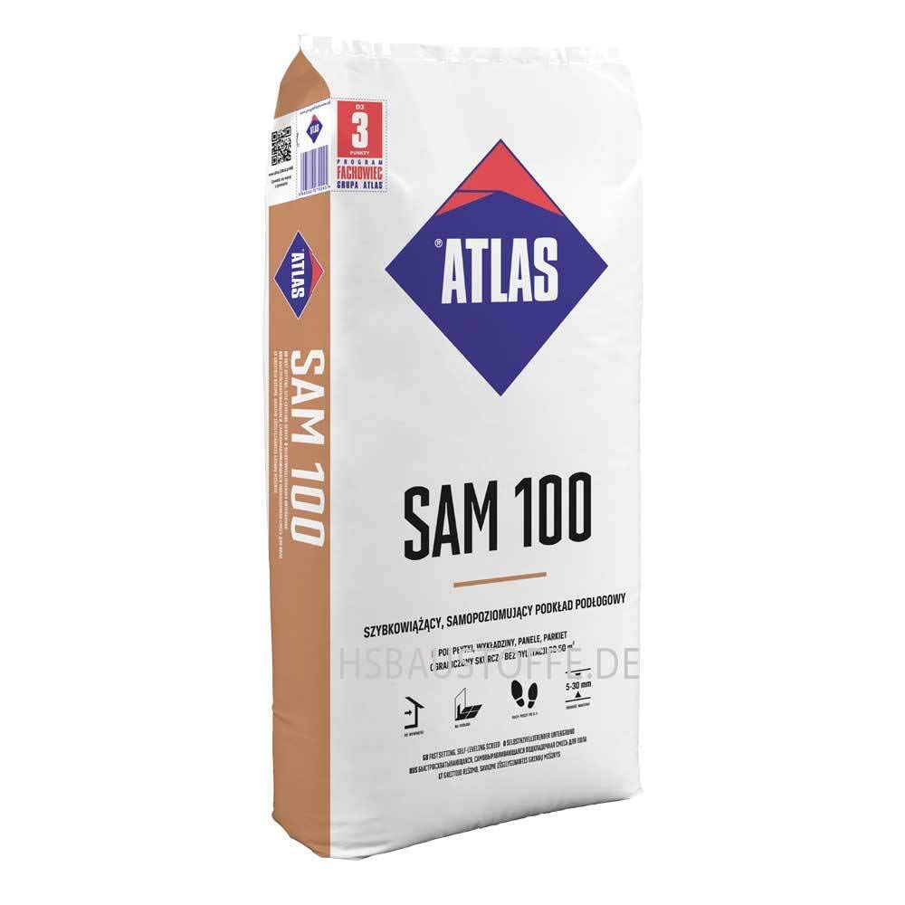 Ausgleichsmasse selbstverlaufend für innenbereich Gips Basis 5-30 mm ATLAS SAM 100 25Kg