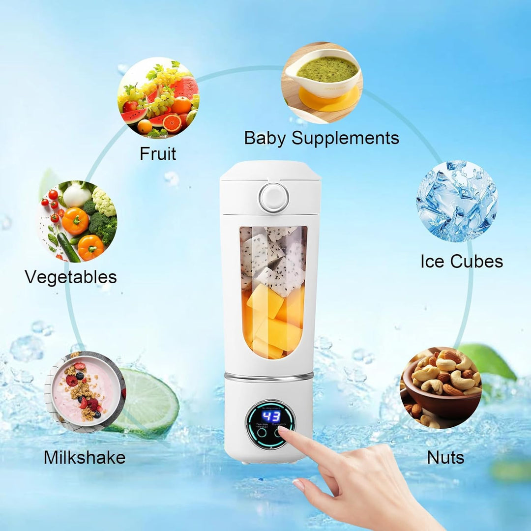 Smoothie Maker to Go, 700ml Tragbarer Mixer, Portable Blender mit 12-Klingen Edelstahl, Mini Mixer f
