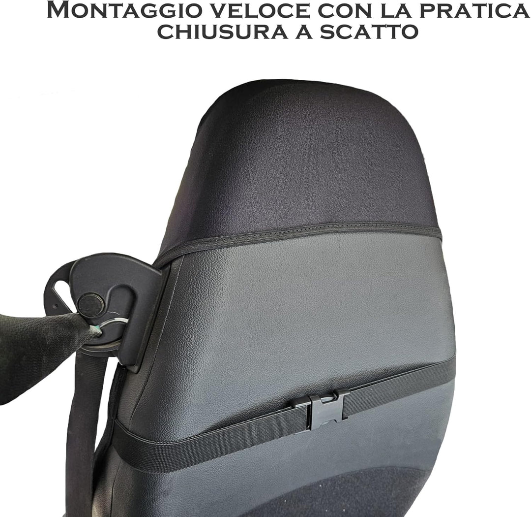 Sitzbezüge kompatibel für Smart fortwo, W450 W451 und W453, Set mit 2 Vordersitzbezügen aus Polycott