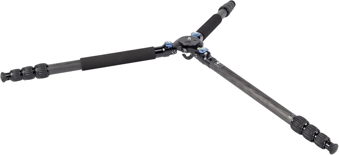 Sirui R-2214X Dreibeinstativ mit Mittelsäule und 75 mm Adapterhalbschale, 10x Carbon, Schwarz, R-221
