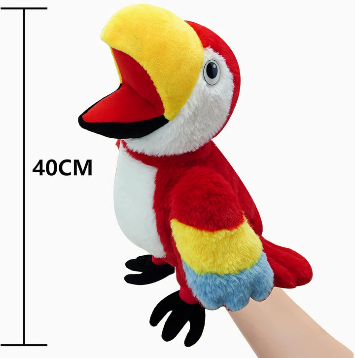Vogel-Handpuppen für Kinder, Kleinkinder, einschliesslich Papageien, Pfauen usw. mit beweglichen off