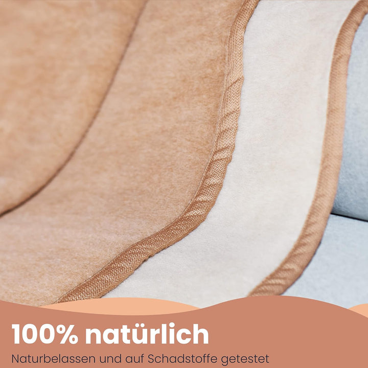 Ritter Decken Alpaka Decke weich Lima Star 150x220 cm Creme/Kamel 100% feinstes Alpaka (ungefärbt) a