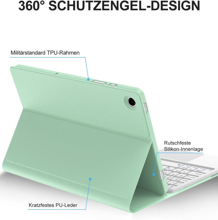 JADEMALL DE Tastatur Hülle mit Touchpad für Samsung Galaxy Tab A9 Plus 2023 (SM-X210/X215/X216) - De