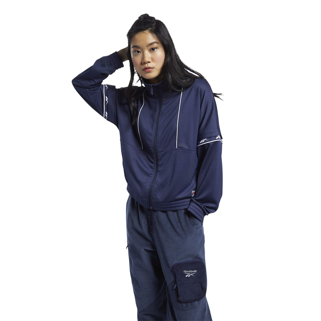 Reebok Damen Cl F Vector Tape Tracktop Weste XS Blau (Vecnav), XS Blau (Vecnav)