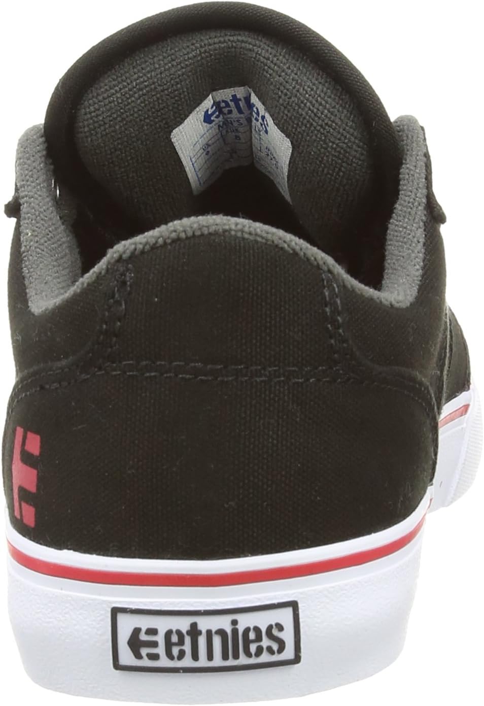 Etnies Herren Barge Ls Skate-Schuh 38 EU Schwarz Black Dark Grey Red, 38 EU Schwarz Black Dark Grey
