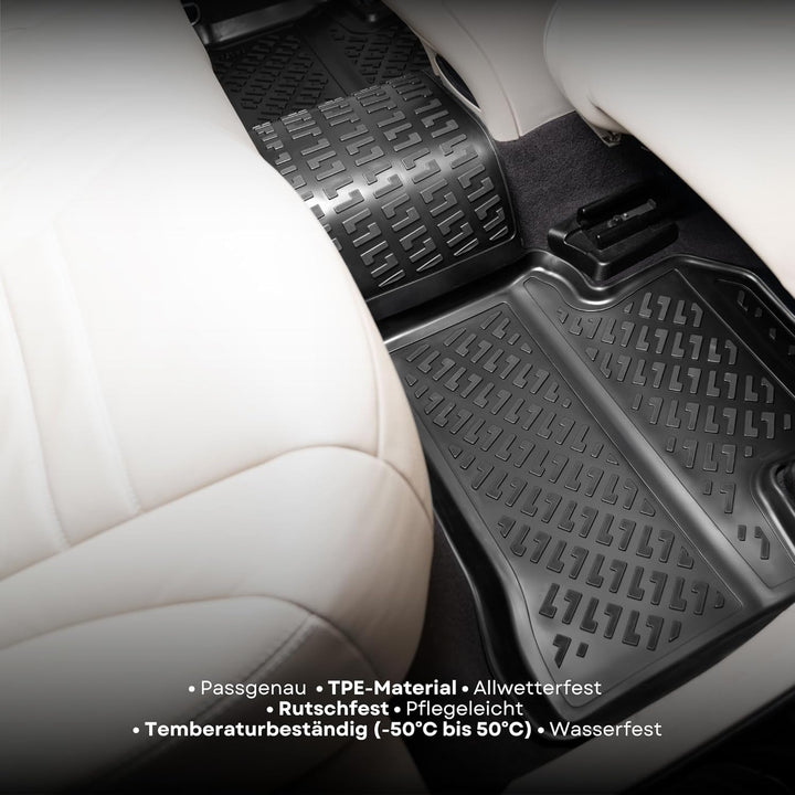 fussmattenprofi.com 3D Auto Fussmatten Gummimatten Set für Ford Fiesta VI Baujahr 2009-2017 | Hoher