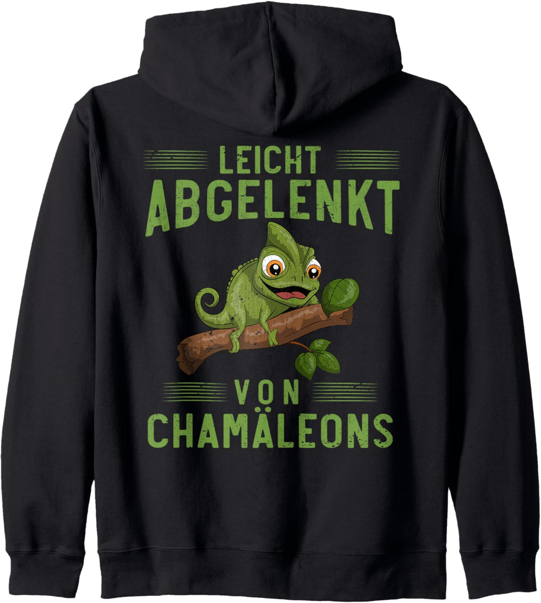 Leicht abgelenkt von Chamäleons Reptil Leguan Chamäleon Kapuzenjacke