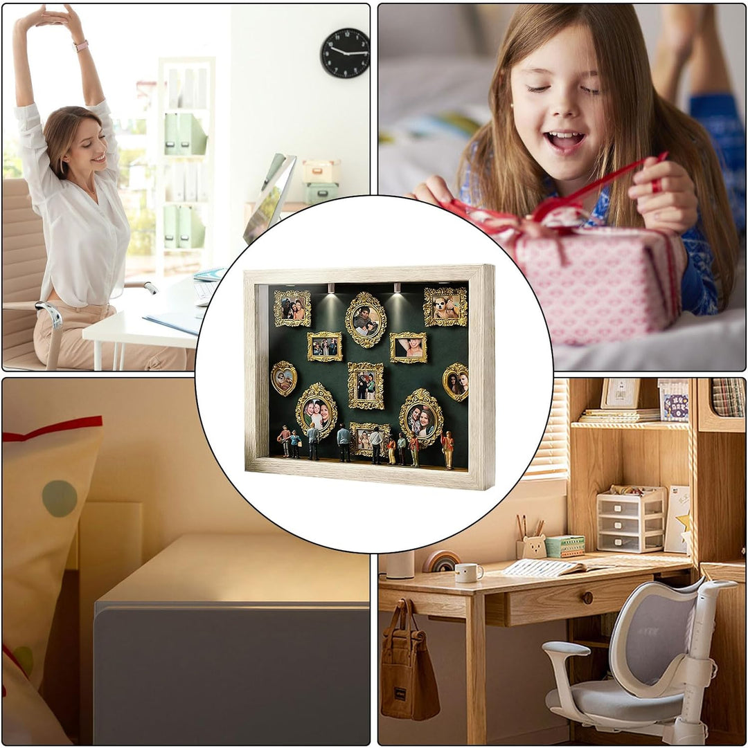 Mini Museum Bilderrahmen Personalisiert„Museum of Us“, 3D Bilderrahmen Personalisiert Mit Fotos- DIY