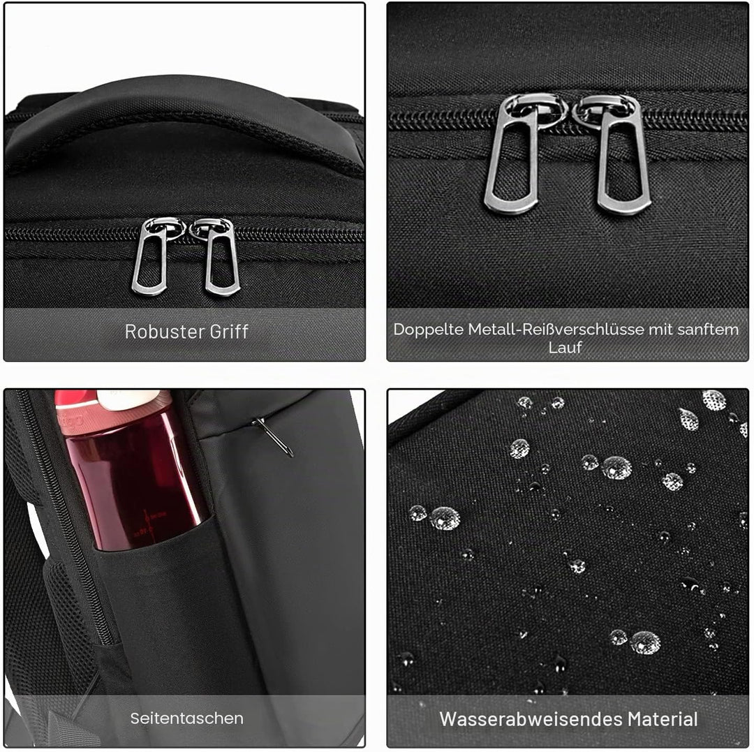 SONAMBULO Laptop Rucksack 15,6 Zoll, Business Notebook Tasche für Unisex mit USB-Anschluss und wasse