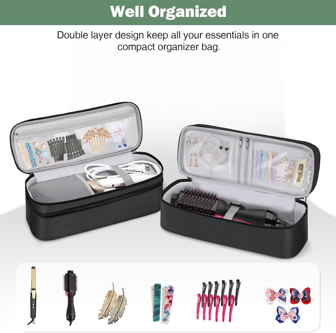 SITHON Reise Tasche für Revlon Salon One-Step Volumiser, Doppellagige Tragetasche für Dyson Airwrap,