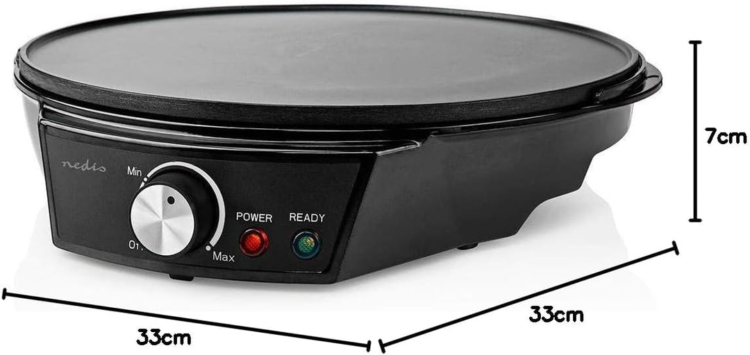 Crepe Maker - Durchmesser: 300 mm - 1200 W - Antihaft-Beschichtung - Zemperatureinstellungen - Kontr