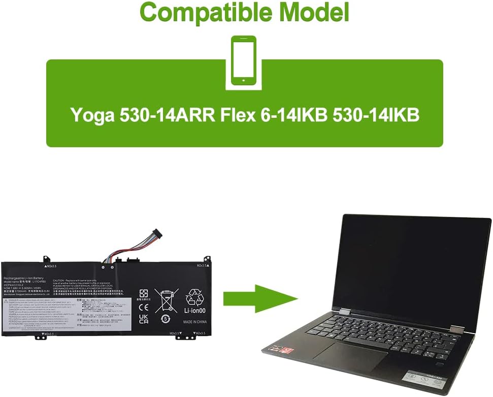 SwarKing Ersatz Akku Kompatibel mit Lenovo Flex 6-14ARR Flex 6-14IKB IdeaPad 530s Serie 530s-14IKB 5