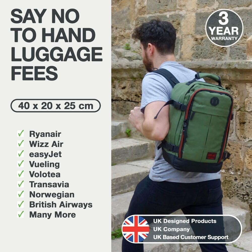 Cabin Max Handgepäck Rucksack 40x20x25 für Ryanair Reiserucksack für Flugzeug Unter Sitzplatz - Trav