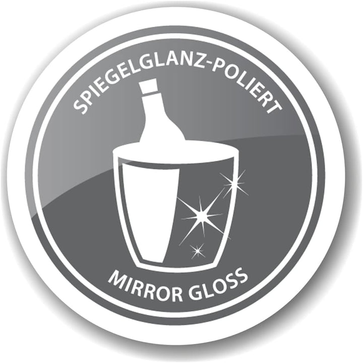 EDZARD Eiseimer Rico (Höhe 21 cm) mit Deckel, Edelstahl gehämmert hochglanzpoliert