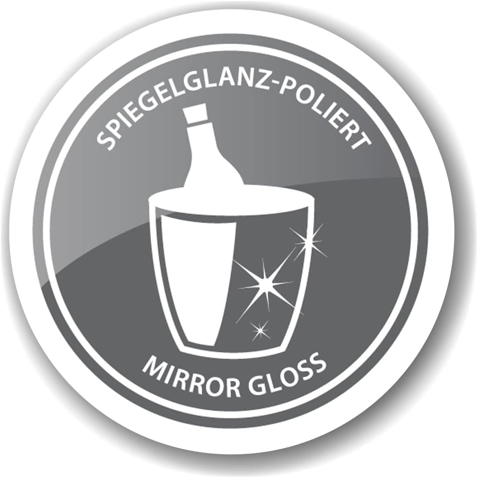 EDZARD Sektkühler Kingsley (Ø 34 cm, gross) aus Edelstahl, hochglanzpoliert - Flaschenkühler, Champa