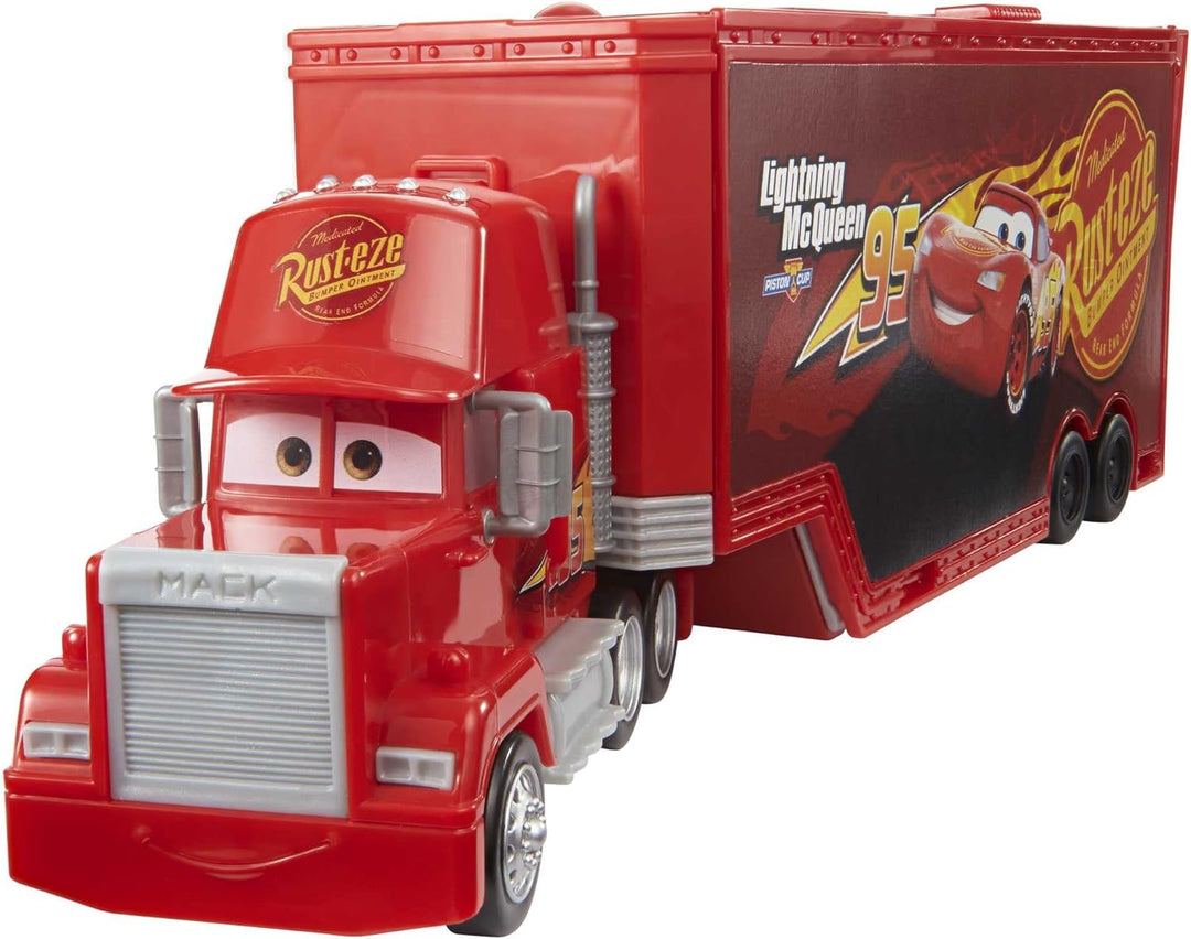 Disney Pixar Cars HDC75 - Tuning Mack Spielset, 2-in-1 Spielzeugtruck und Tuning-Station mit Starter