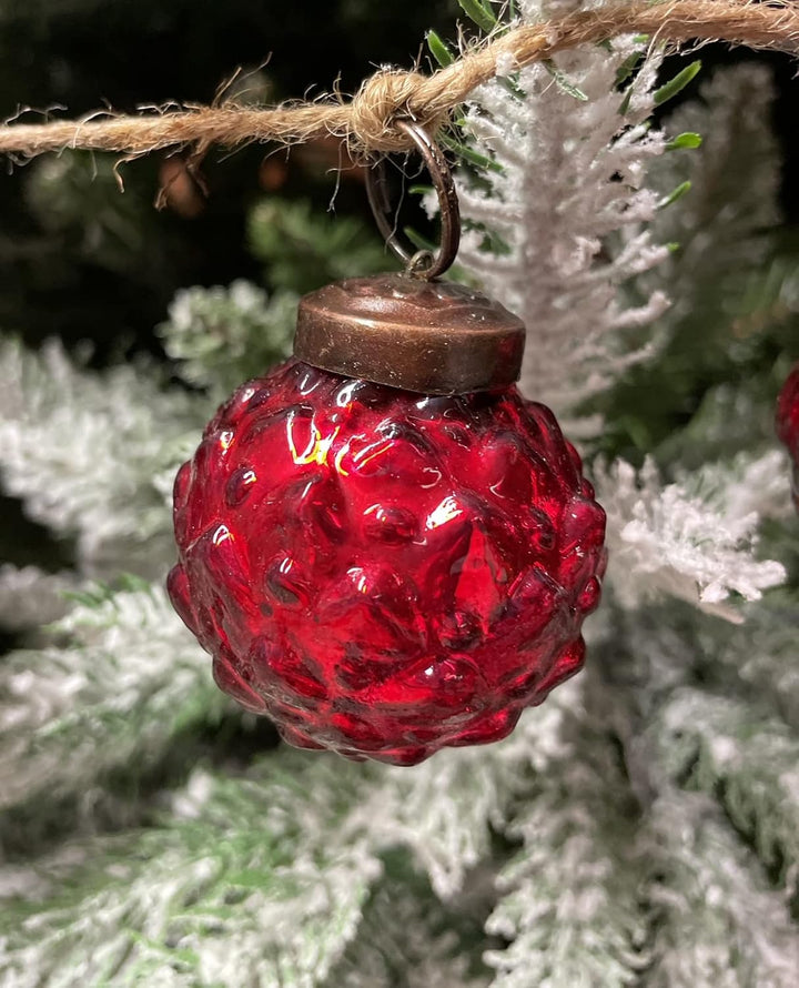 2er Set edle Luxus Glas Weihnachtskugelgirlanden Ø 5cm Weihnachtsbaum Kugeln Christbaumkugeln Weihna