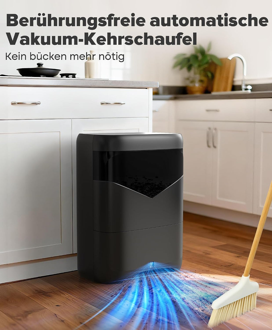 LyriFine Berührungslose Automatische Kehrschaufel, 20 kPa Saugkraft Staubsauger für Salons, Tierhaar