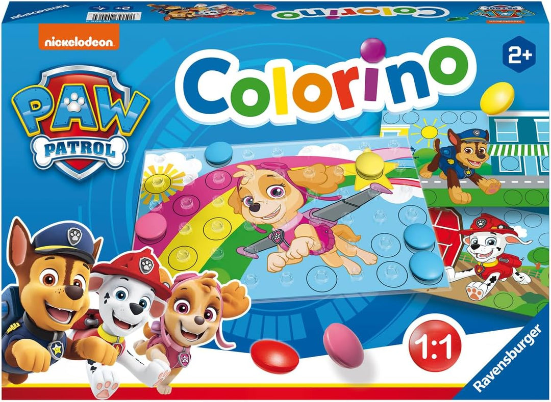 Ravensburger Kinderspiele - 20906 - Paw Patrol Colorino, Kinderspiel zum Farbenlernen, Mosaik Stecks