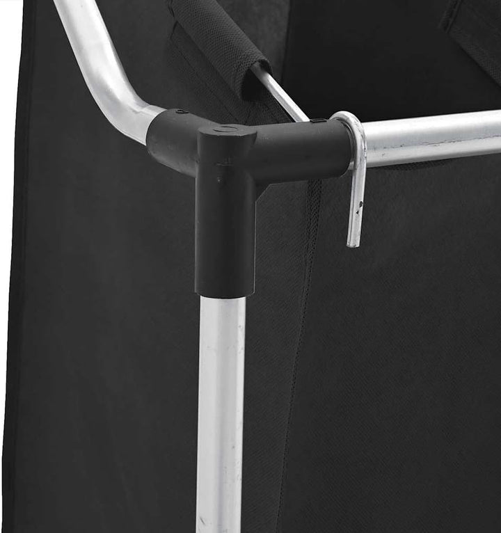 vidaXL Wäschekorb mit 3 Taschen Rollen Wäschewagen Wäschesammler Wäschesortierer Wäschebox Wäschesac