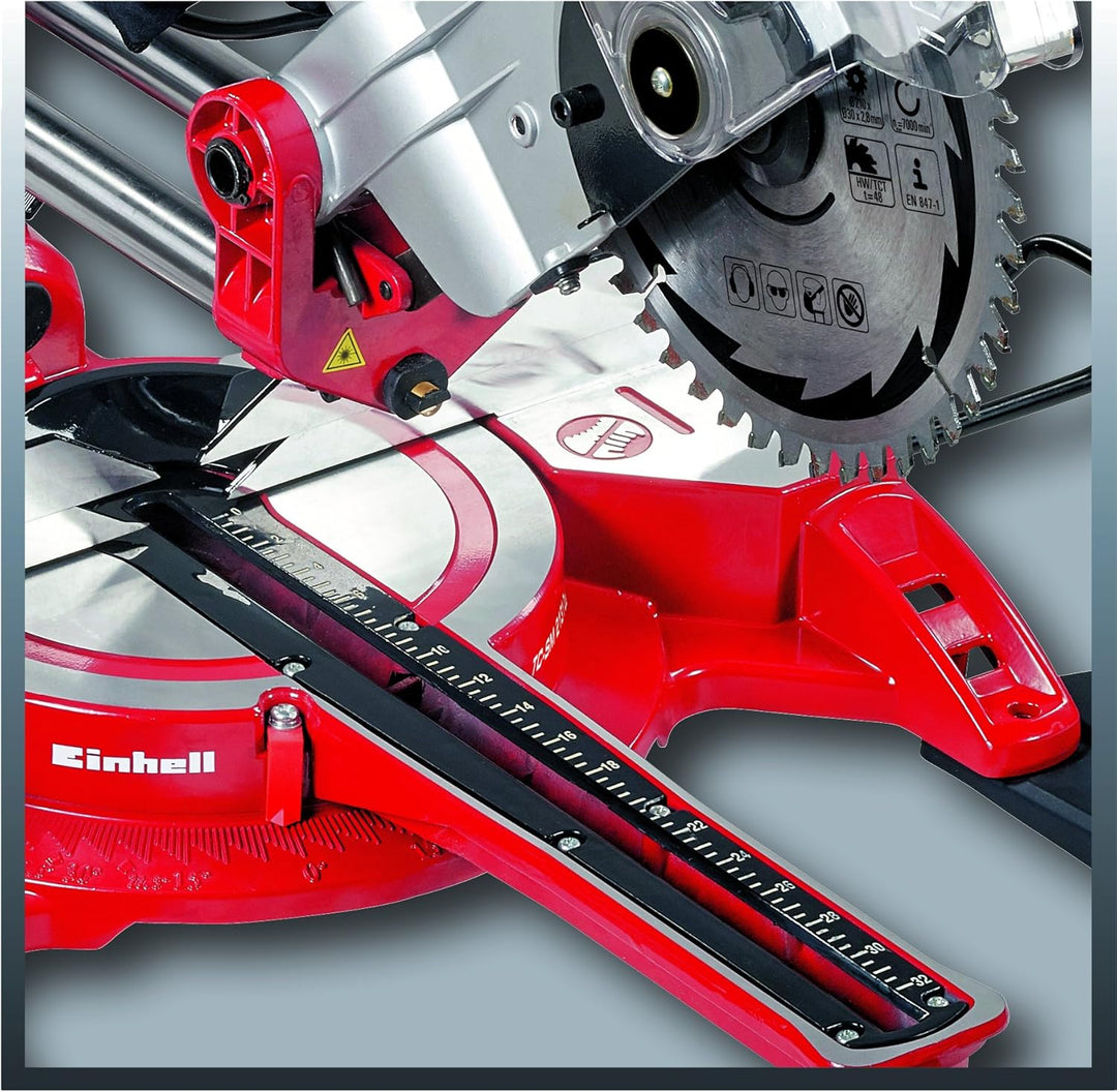 Einhell Zug Kapp Gehrungssäge TC-SM 2131 Dual (1800 W, Sägeblatt Ø 210 mm, Schnittbreite 310 mm, sch