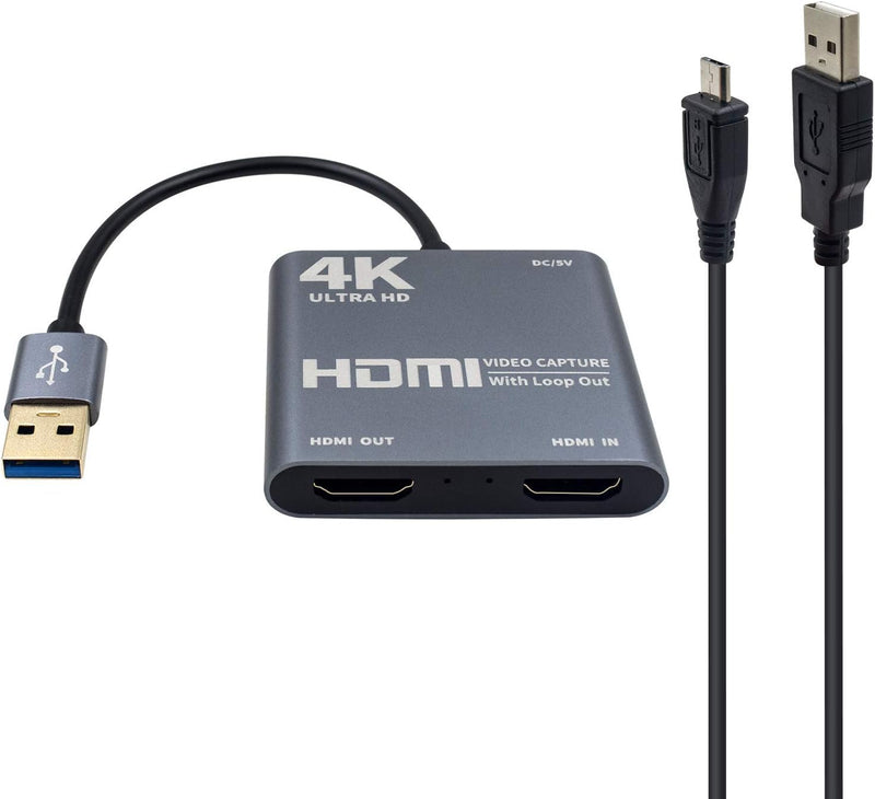 Duttek HDMI Video Capture Karte mit Loop Out, HDMI zu USB 3.0 Video Capture Card Converter Adapter 4