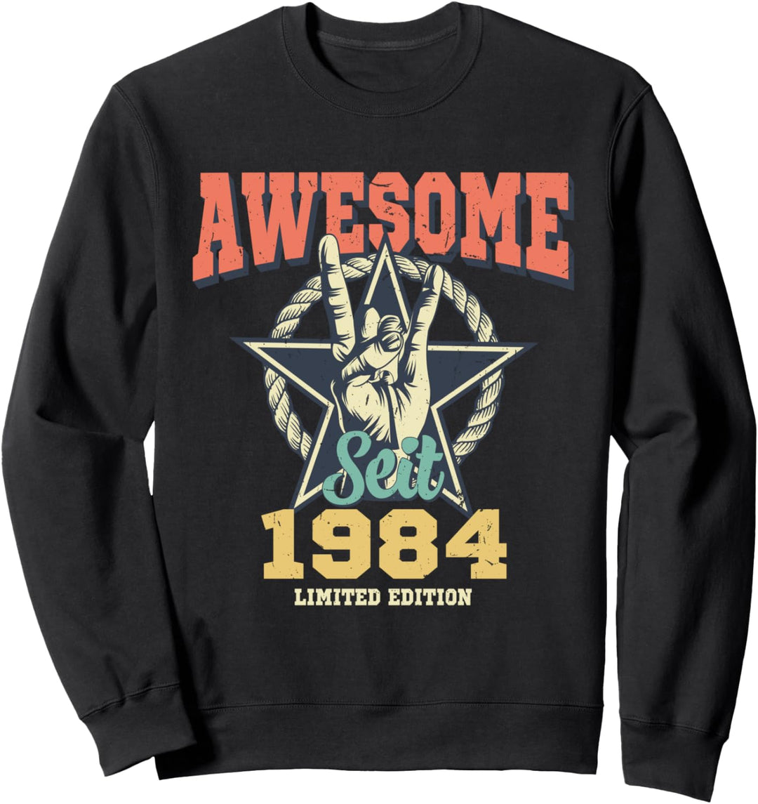 Awesome Since 1984 Jahrgang 36 Geburtstag Geschenk Vintage Sweatshirt
