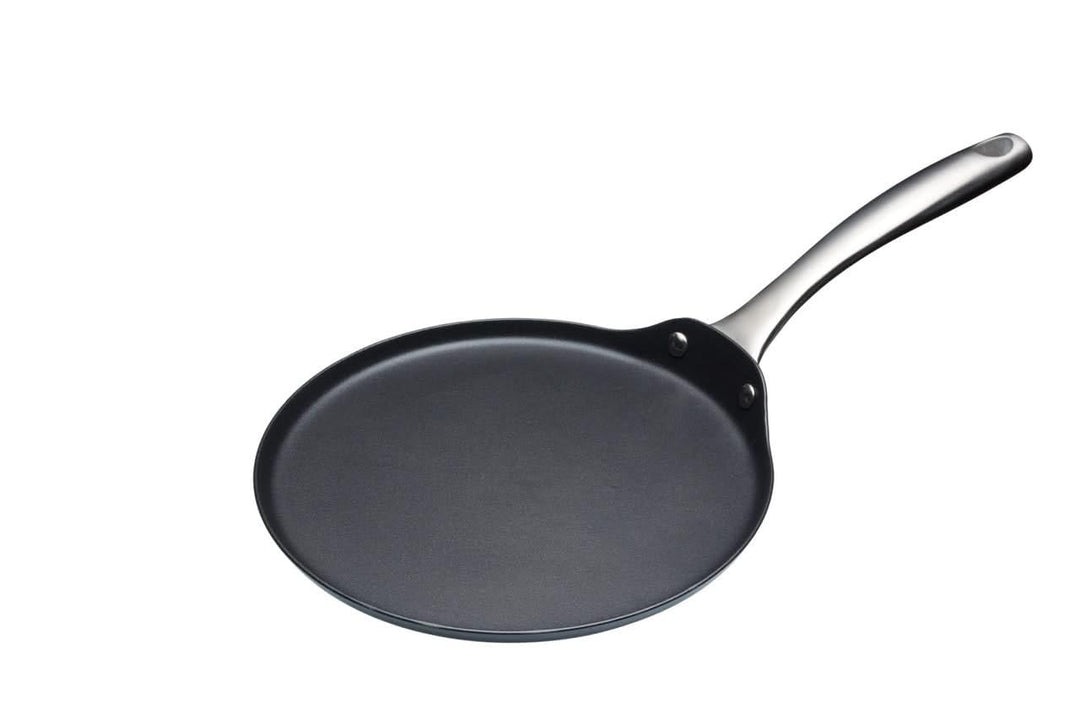KitchenCraft MasterClass Carbon stahl Antihaft-Induktionspfanne für Crêpes und Pfannkuchen, 24 cm Ei