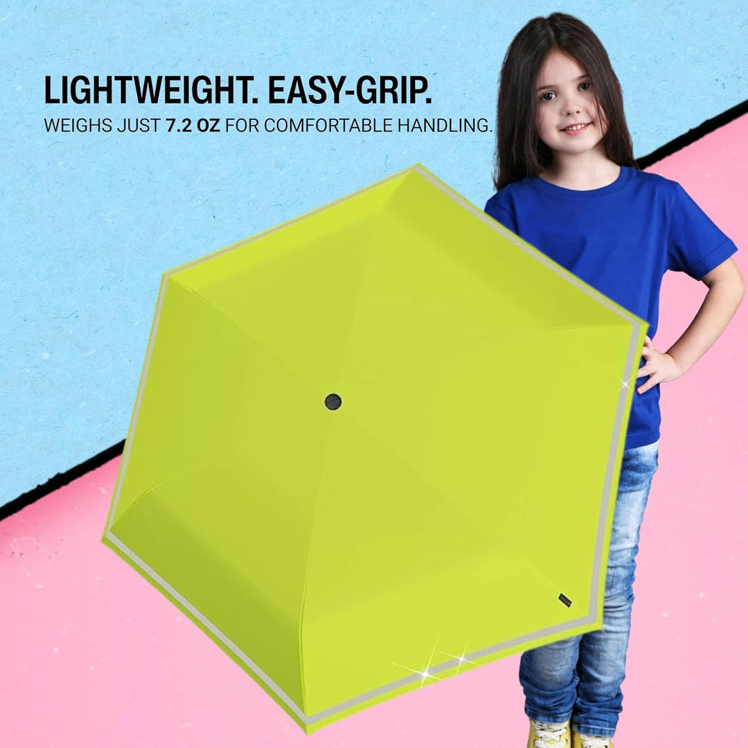 Knirps Rookie manual Kinder Regenschirm lime, 90 cm, Lime