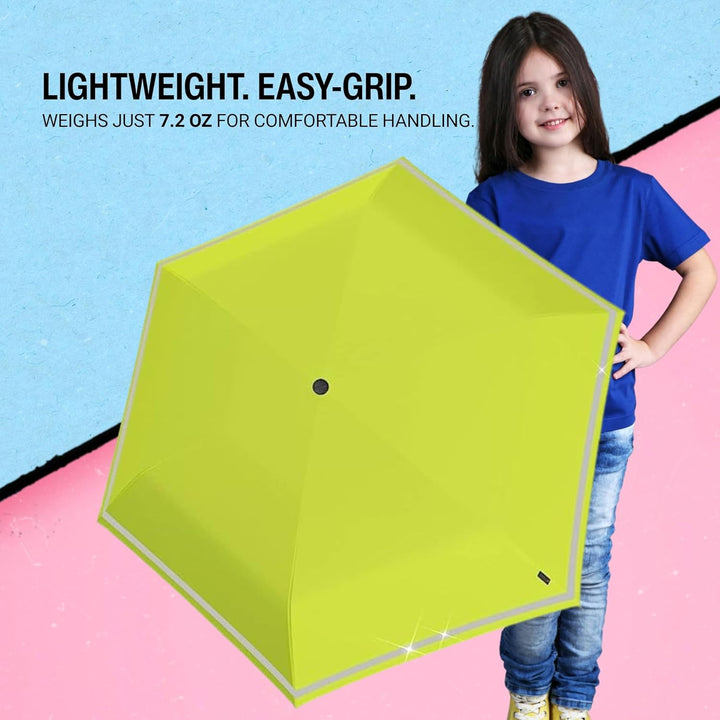 Knirps Rookie manual Kinder Regenschirm lime, 90 cm, Lime