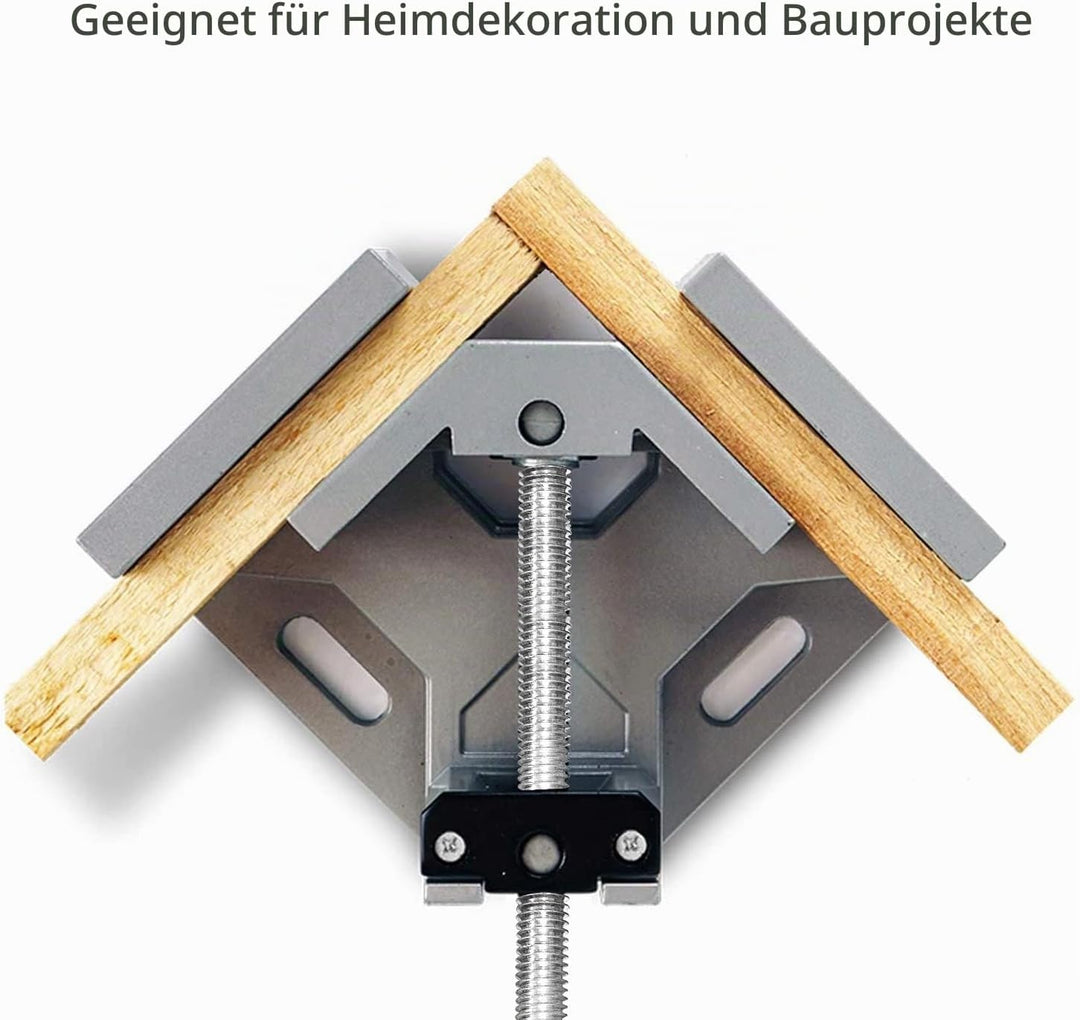 2 Stück Winkelspanner 90 Grad, Aluminium-Legierung Eckspanner, Mit Swing Kiefer, Single Handle, Wink