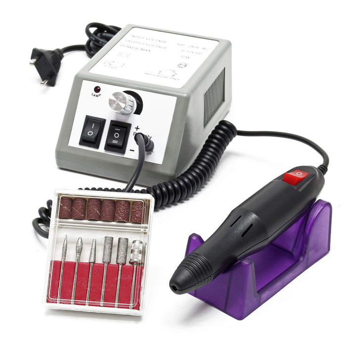 Wiltec Profi Nagelfräser Set 20.000 U/min, Elektrisch Nagefräse für Pediküre Maniküre Nail Art Nagel