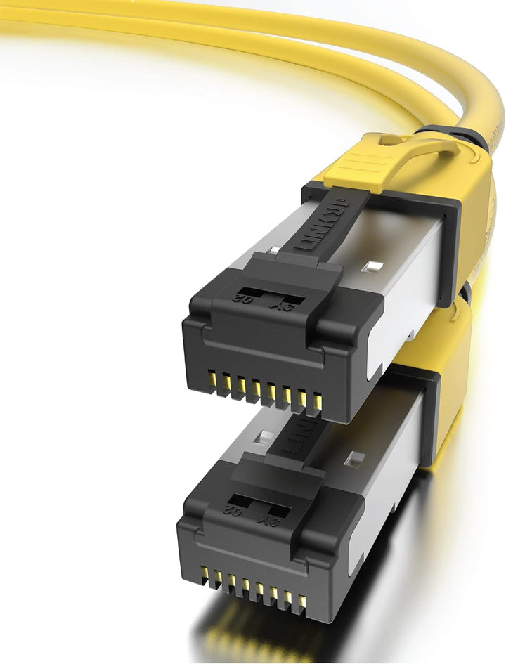 LINKUP - [40Gbps Zertifiziert] Cat8-Ethernet-Patchkabel Doppelt Geschirmt┃2000MHz (2Ghz) Cat8.1┃Zuku