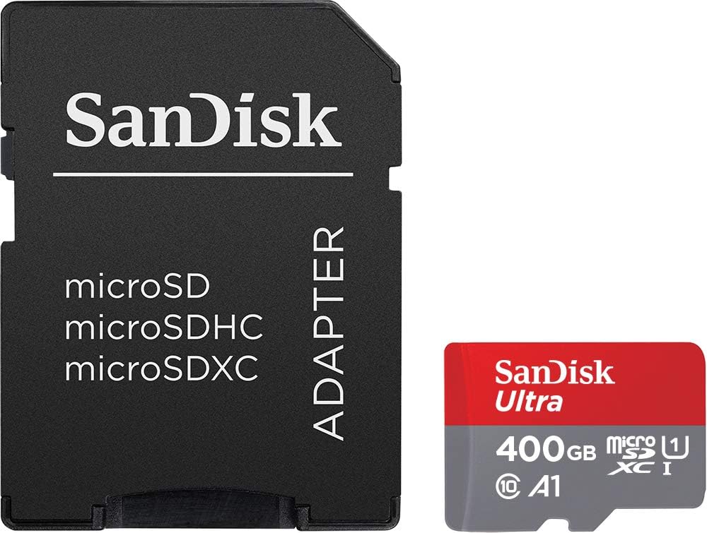 SanDisk Ultra microSDXC UHS-I Speicherkarte 400 GB + Adapter (Für Smartphones und Tablets, A1, Class