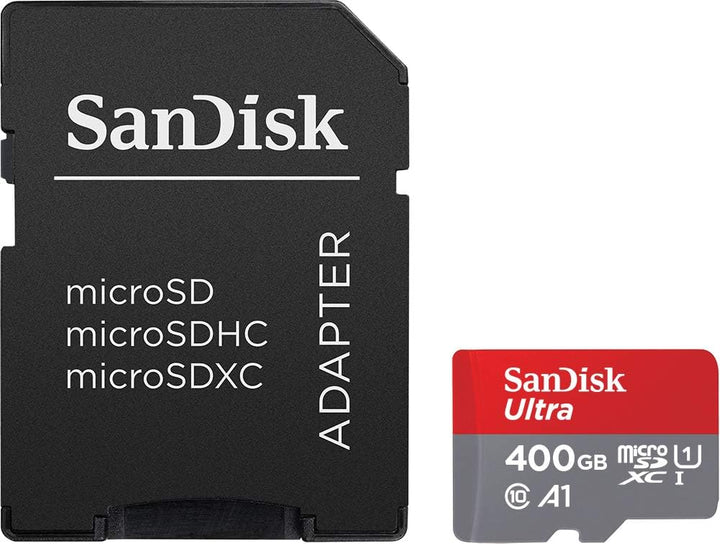 SanDisk Ultra microSDXC UHS-I Speicherkarte 400 GB + Adapter (Für Smartphones und Tablets, A1, Class